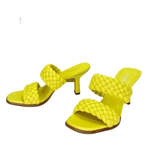 MICHAEL Michael Kors Amelia Lime Nappa Faux Leather Womens Heels Size 6.5M - Picture 13 of 14